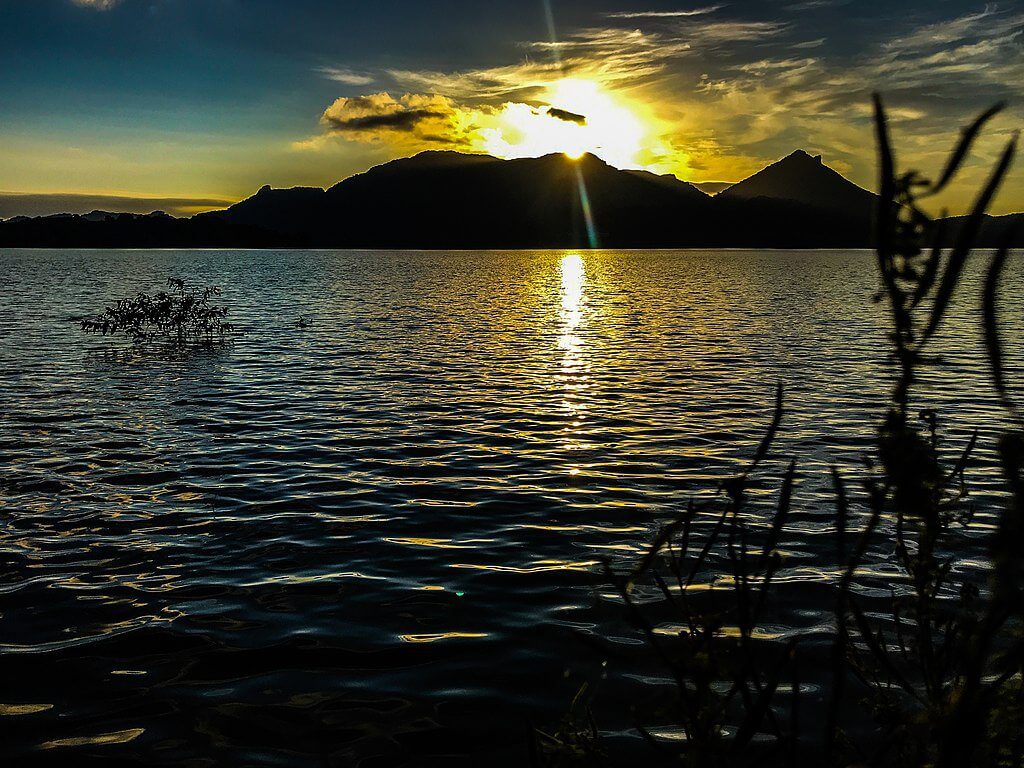 The Delightful Sunset in Parakrama Samudra